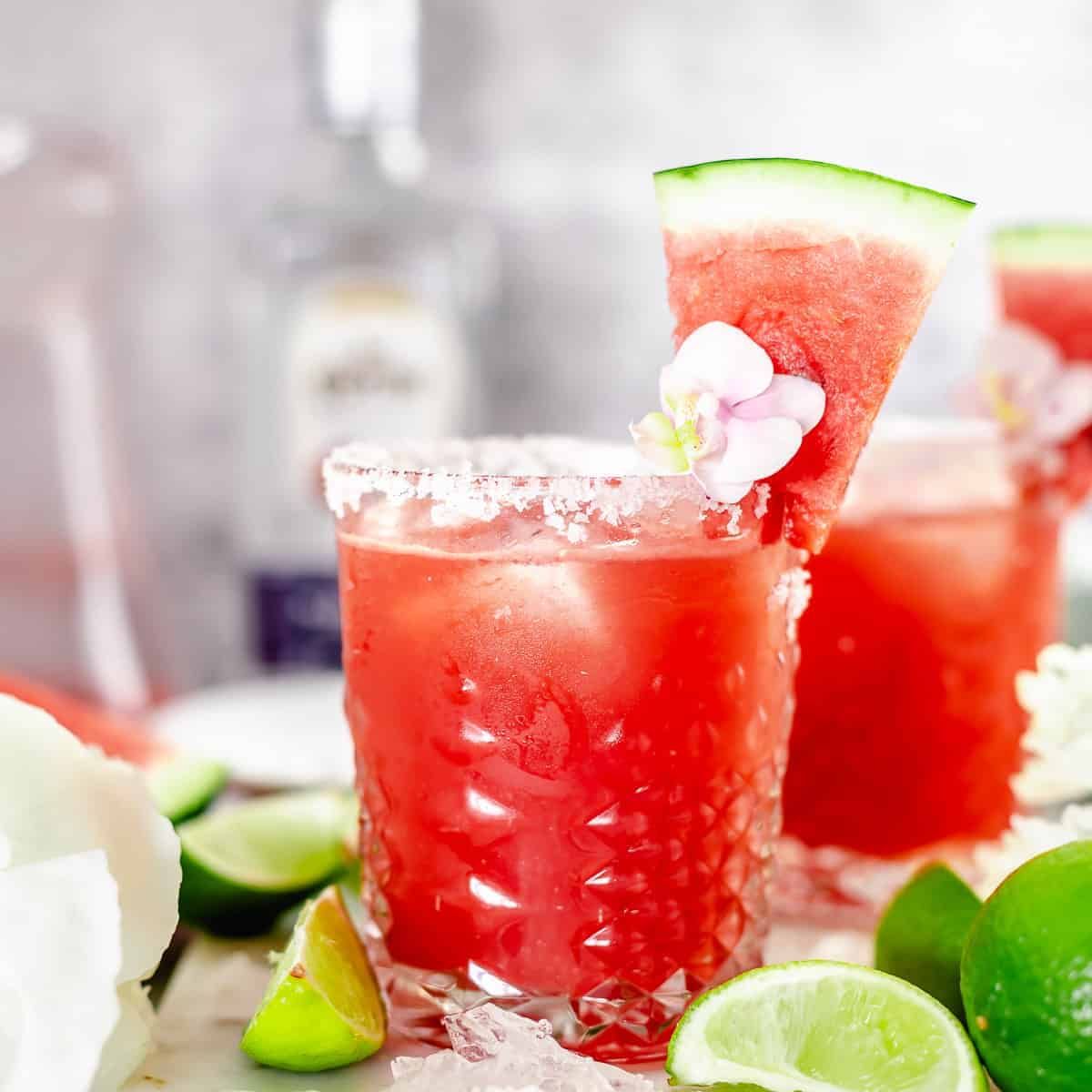 Skinny Watermelon Margarita Recipe - The Yummy Bowl