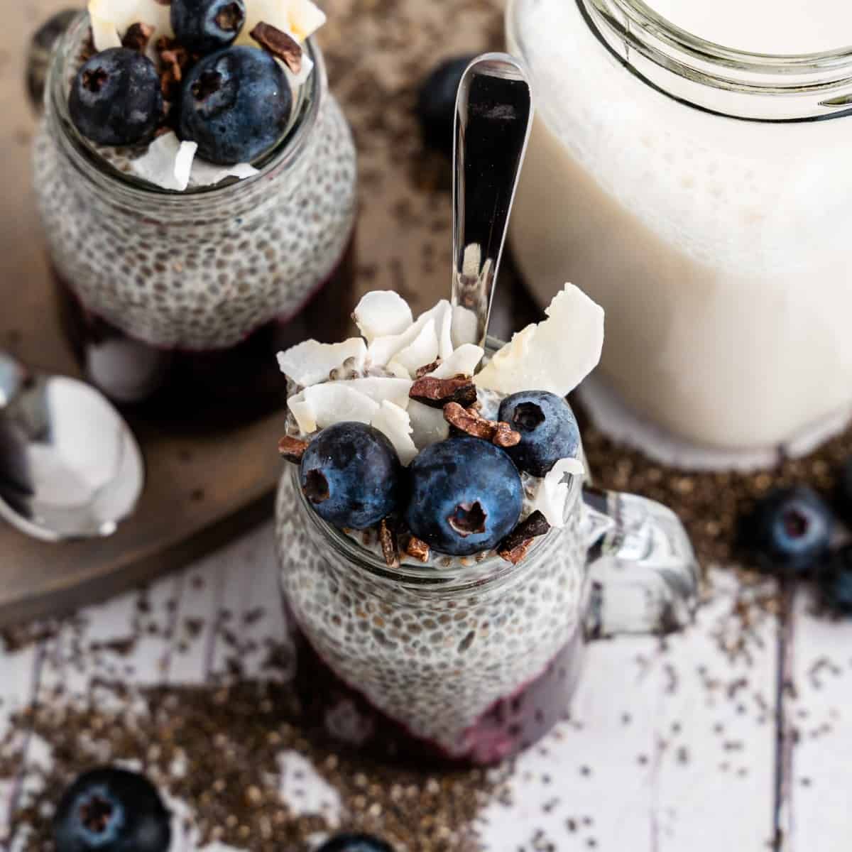 Chia Seed Pudding With Blueberry Compote