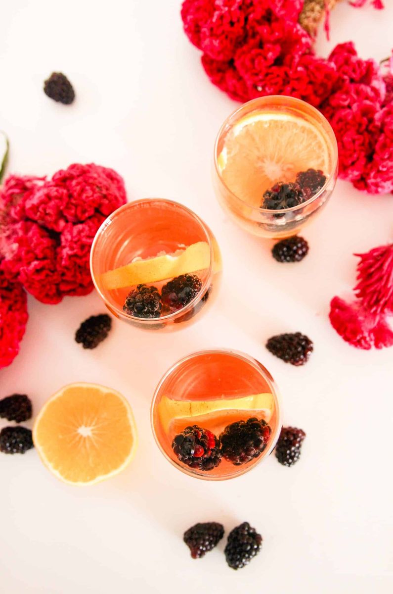 Easy Rosé Sangria with Vodka with Berries (Bridal Shower Cocktail)