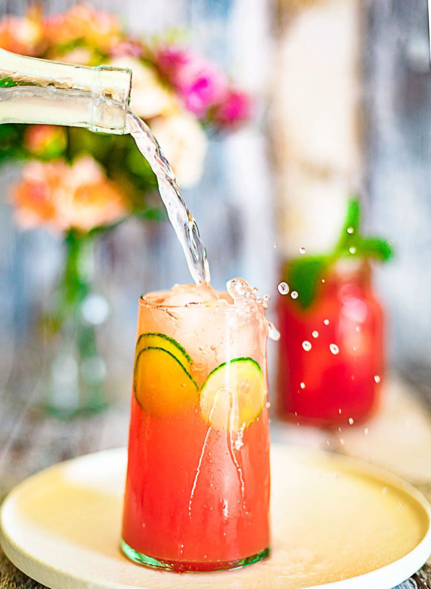 Refreshing Watermelon Cucumber Soda