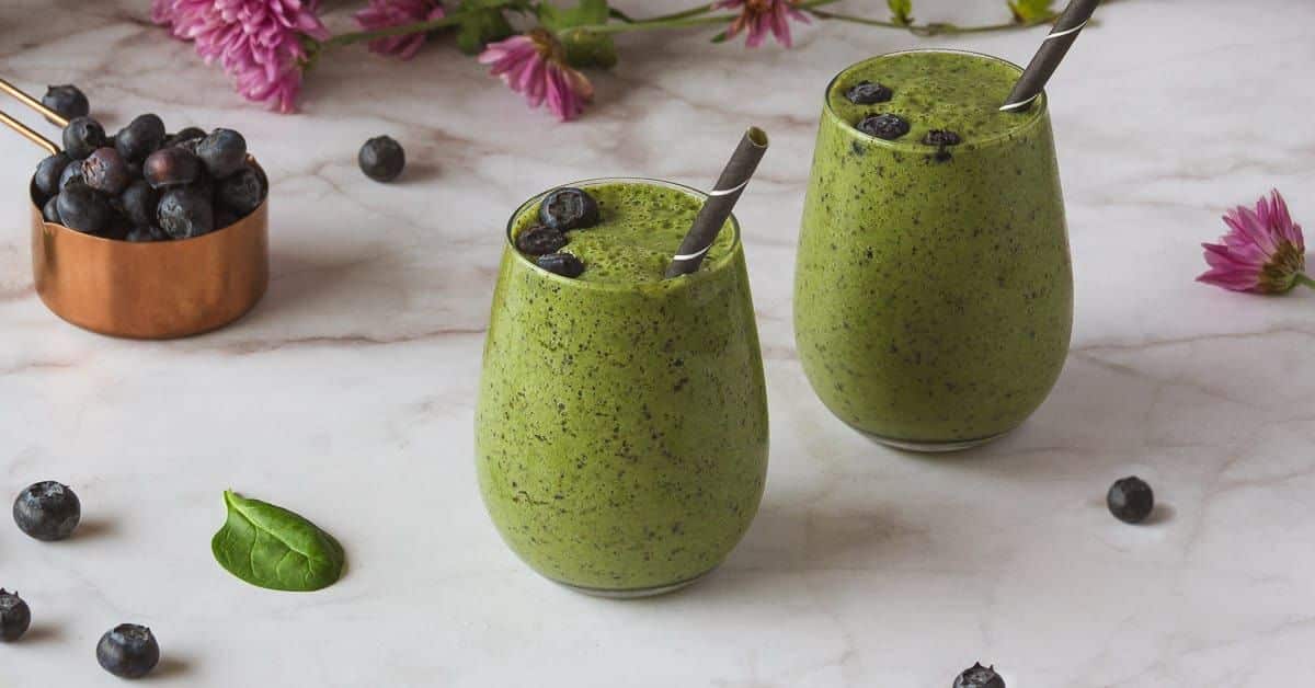 Spinach Blueberry Banana Smoothie