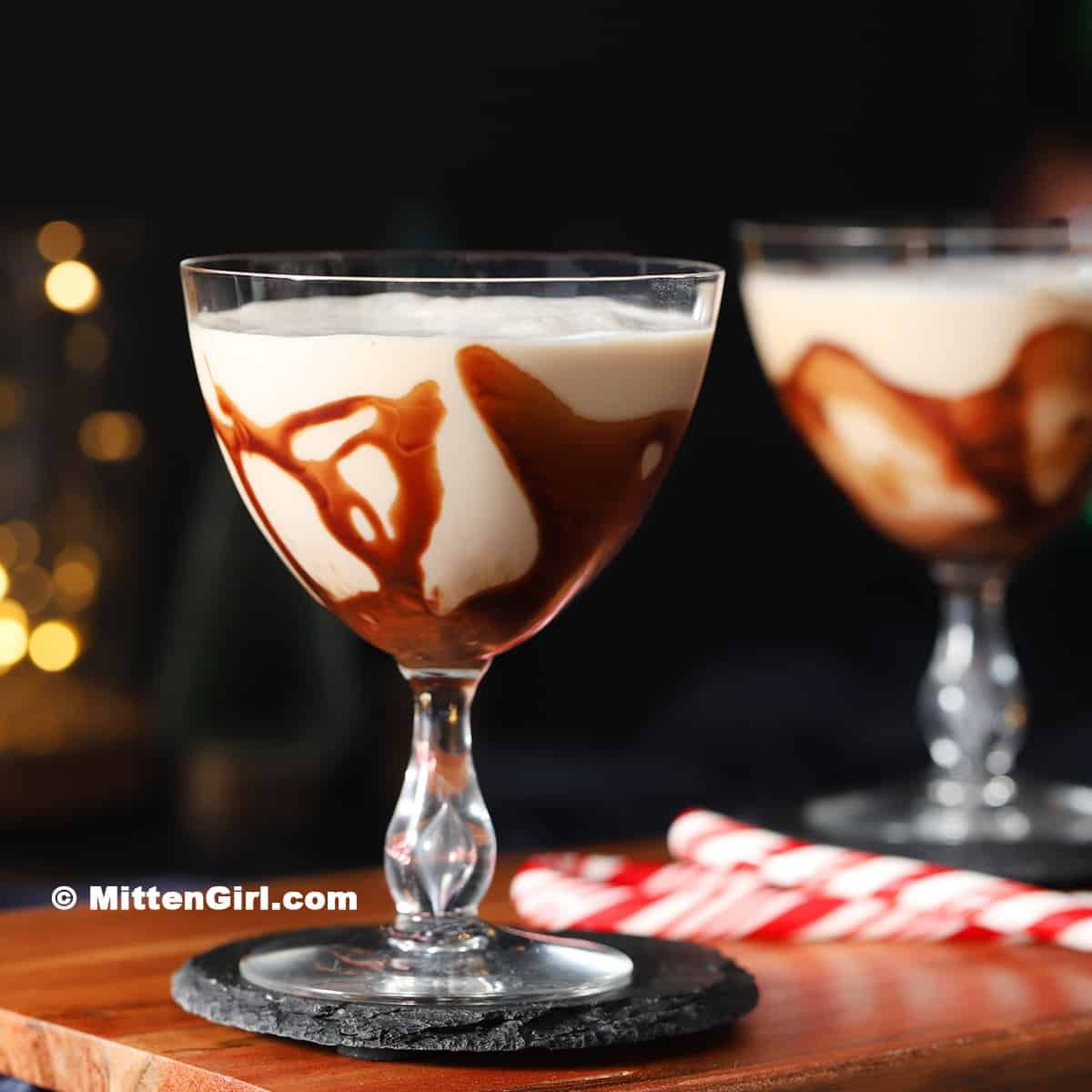 Easy and Festive Peppermint Mocha Martini