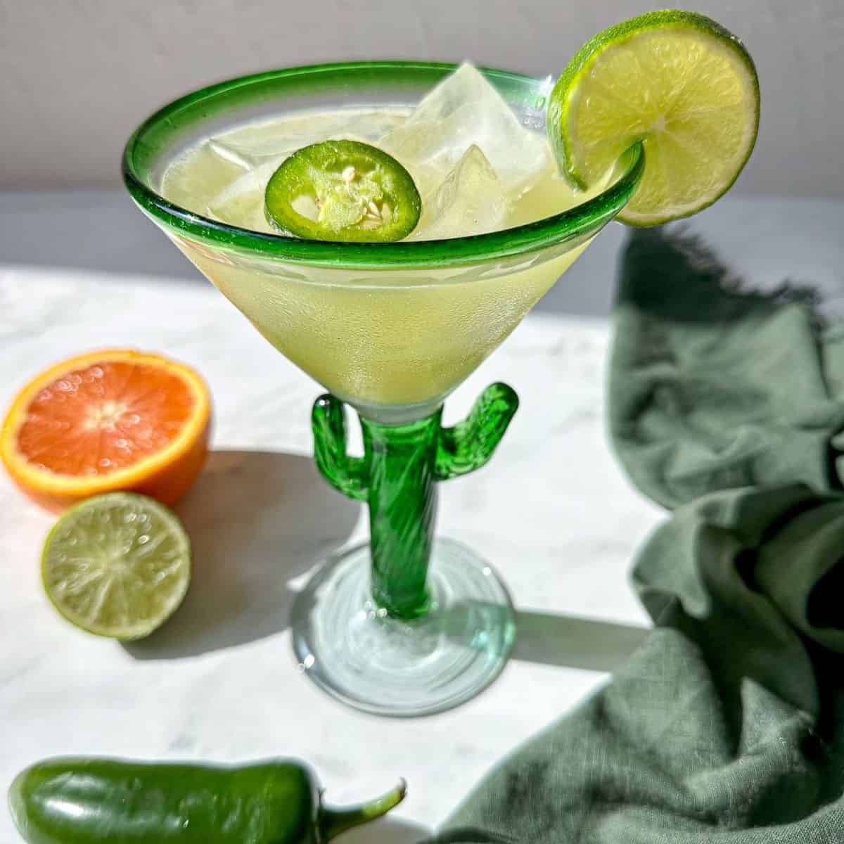 Skinny Spicy Margarita Recipe - Happy Honey Kitchen