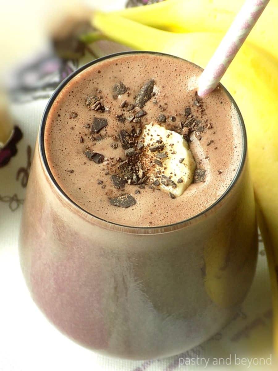 Chocolate Peanut Butter Banana Smoothie