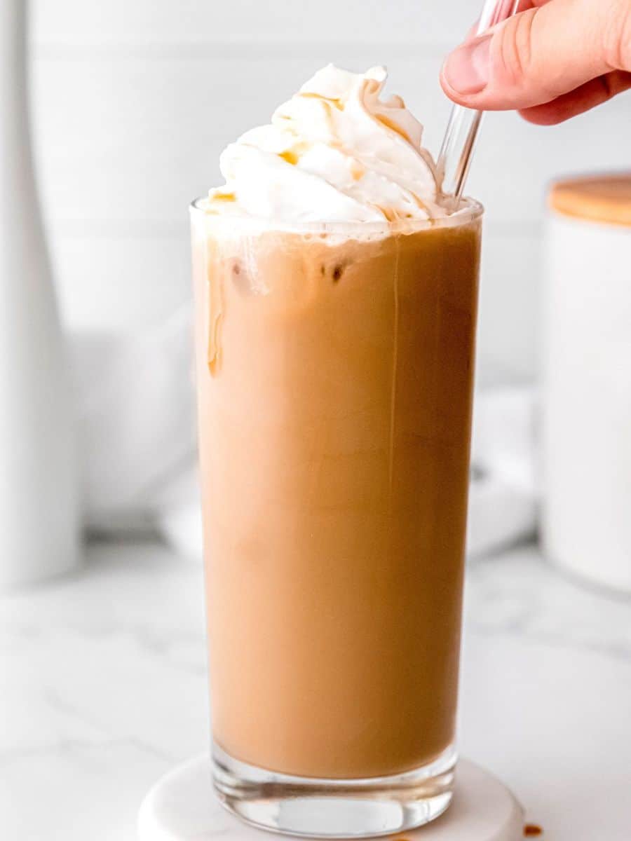 Caramel Iced Coffee (Starbucks Copycat) - coffeecopycat.com
