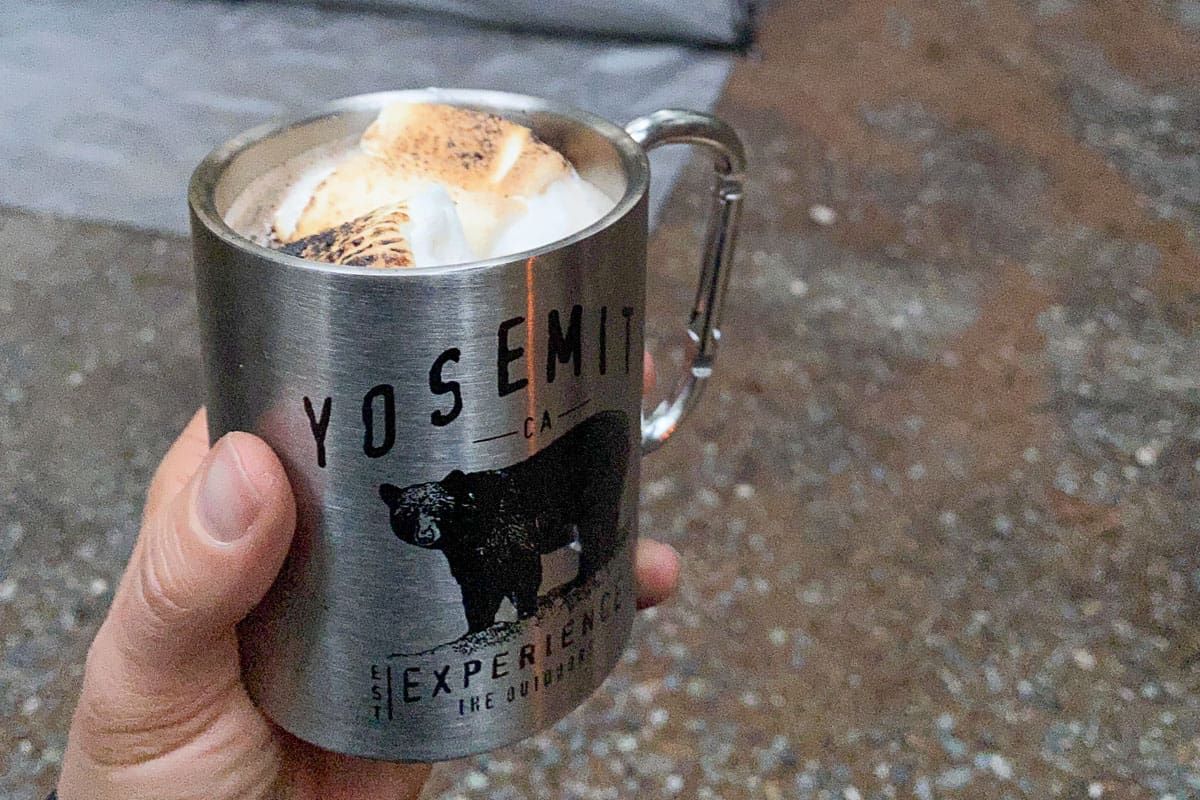 Campfire Hot Chocolate with Peanut Butter Whiskey