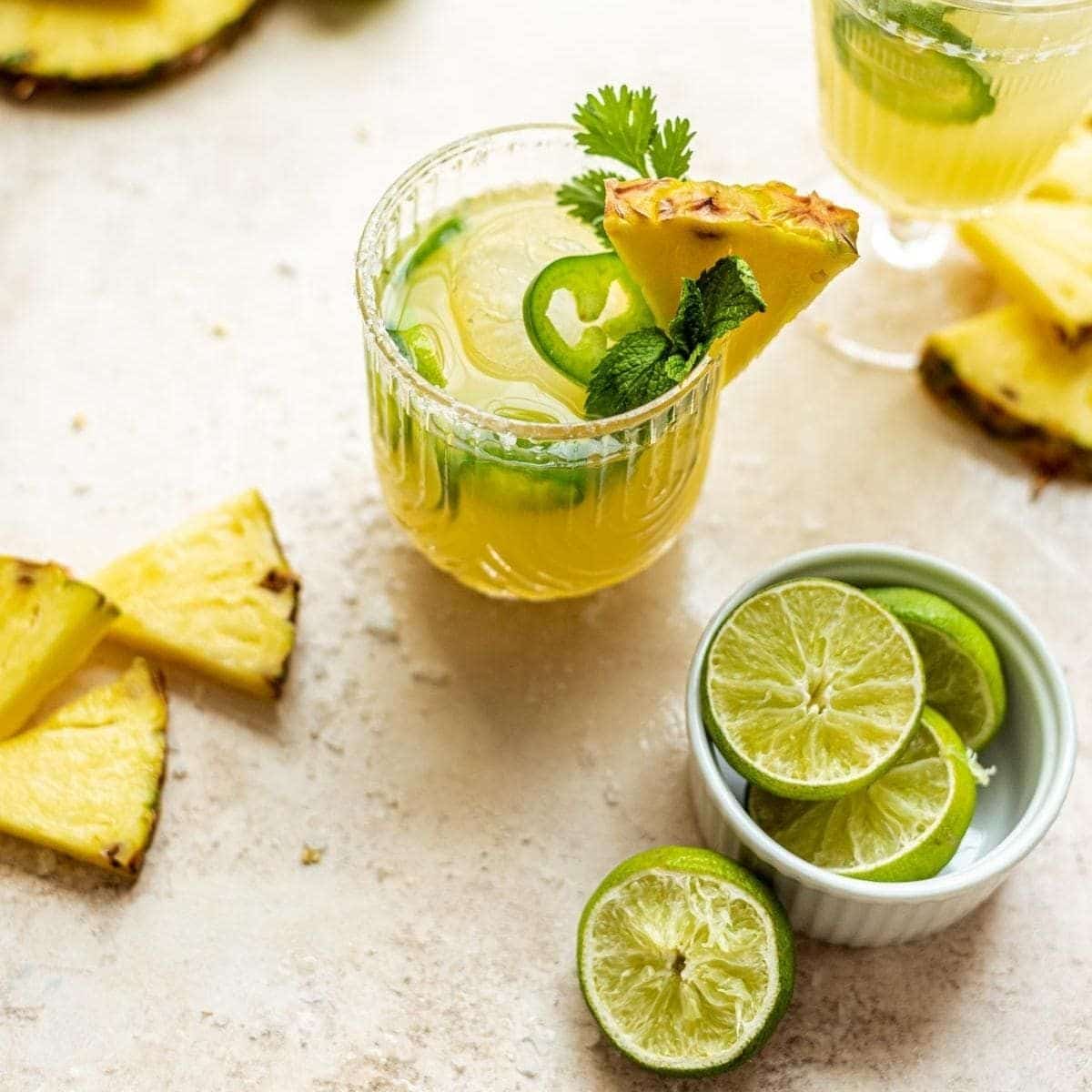 Fresh and Spicy Pineapple Margarita