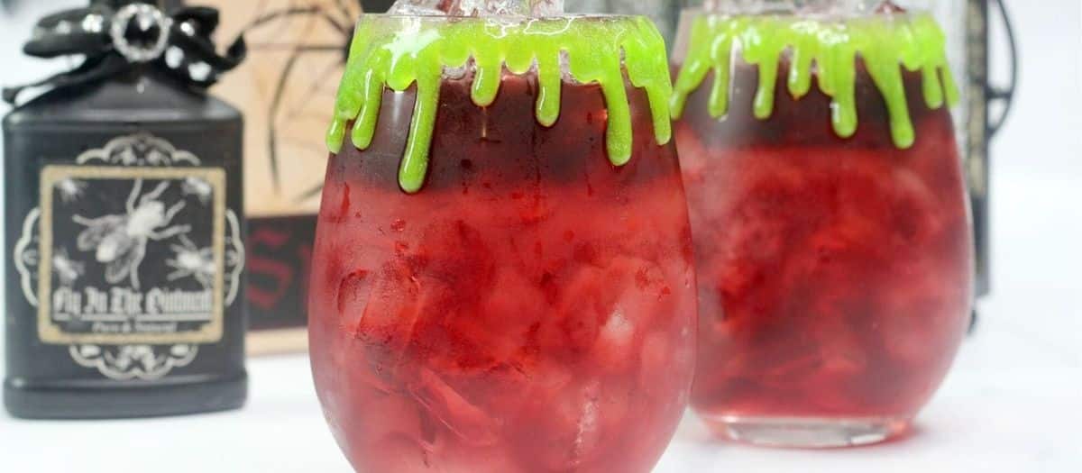 Witch's Blood Cocktail for Halloween