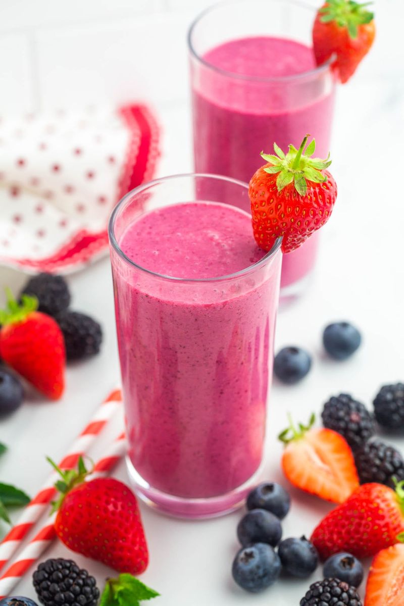 Mixed Berry Smoothie (Healthy & Delicious!) - Little Sunny Kitchen