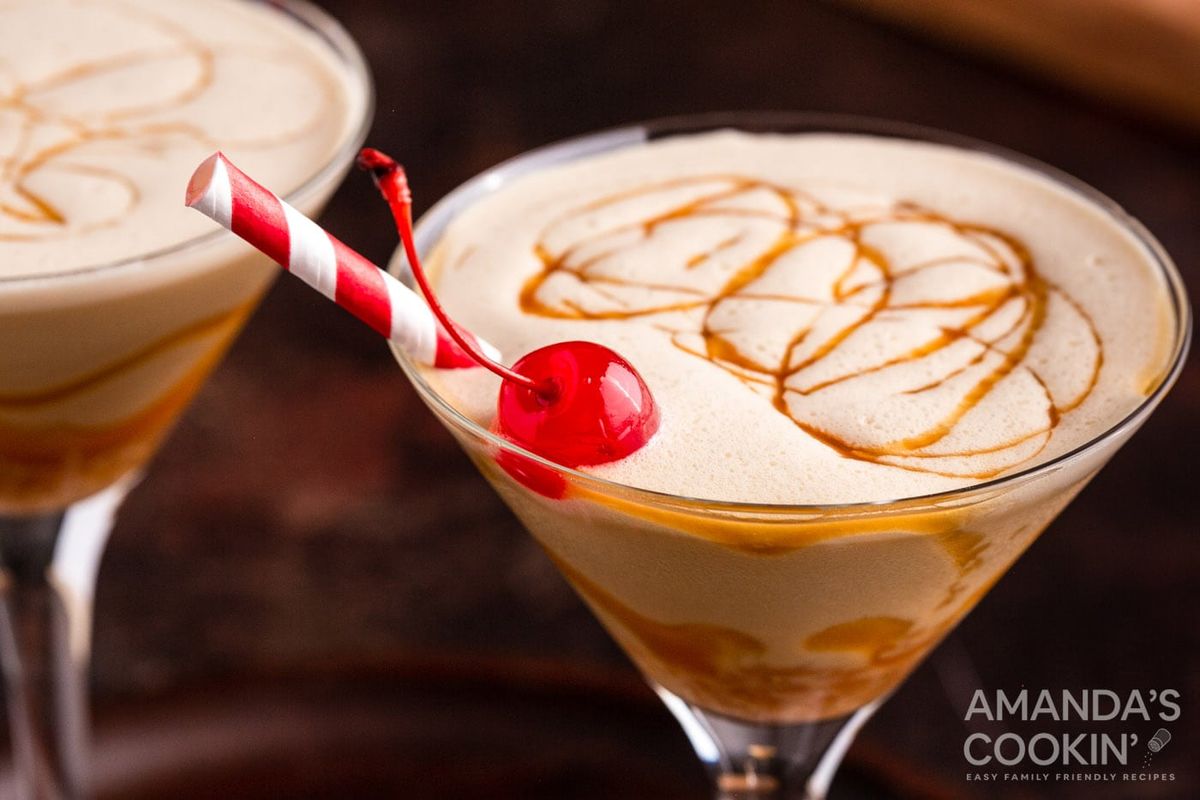 Butterscotch Milkshake Cocktail - Amanda's Cookin' - Cocktails