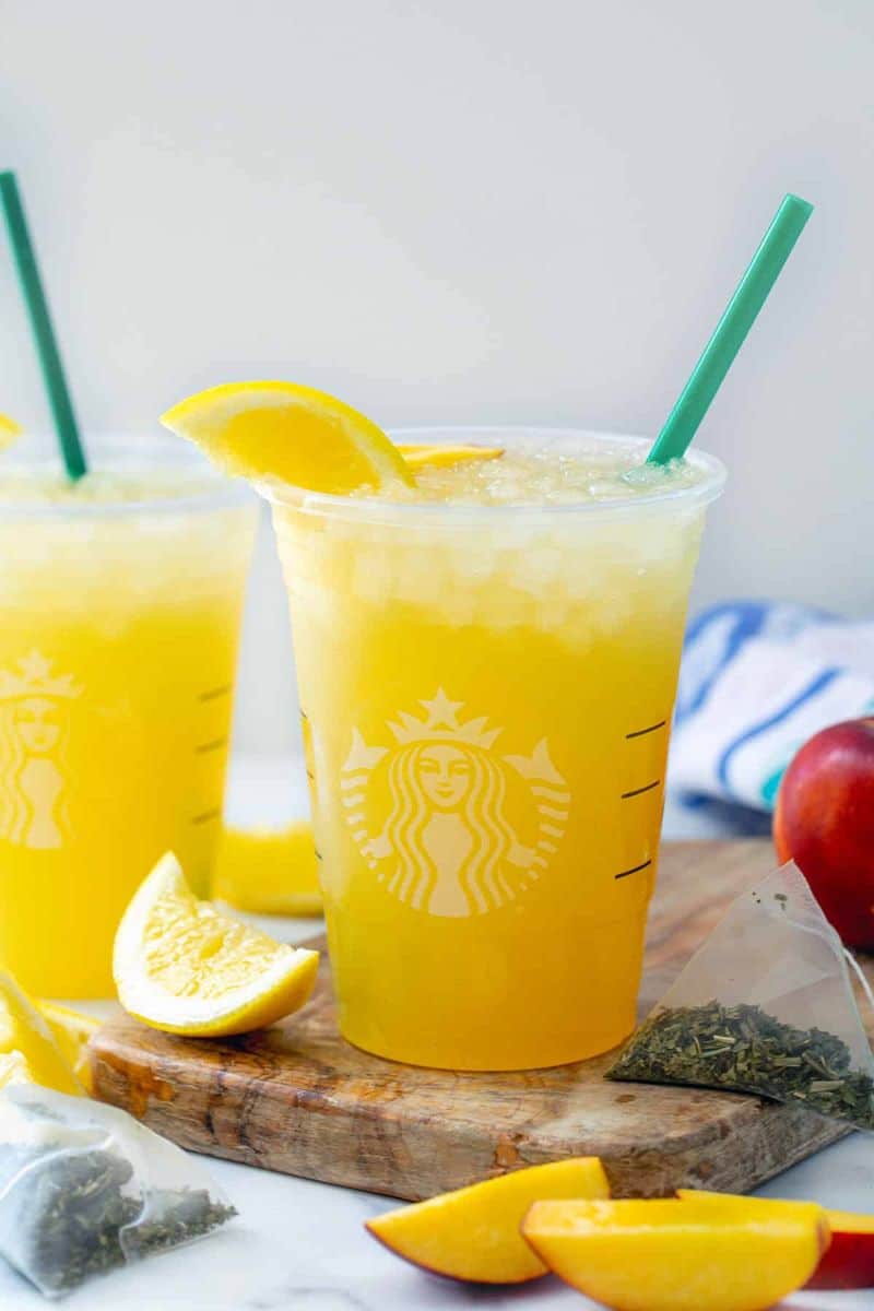 Iced Peach Green Tea Lemonade
