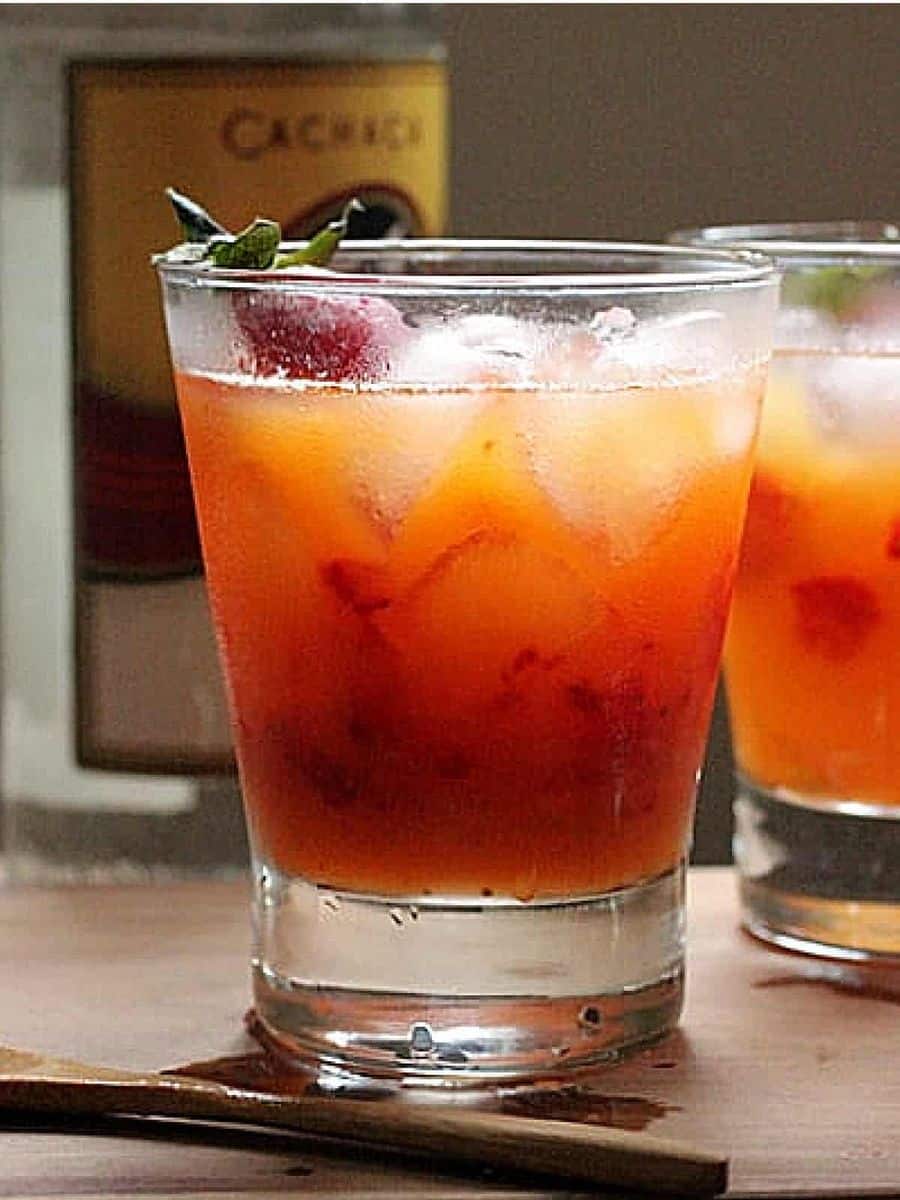 Strawberry and Passion Fruit Caipirinha