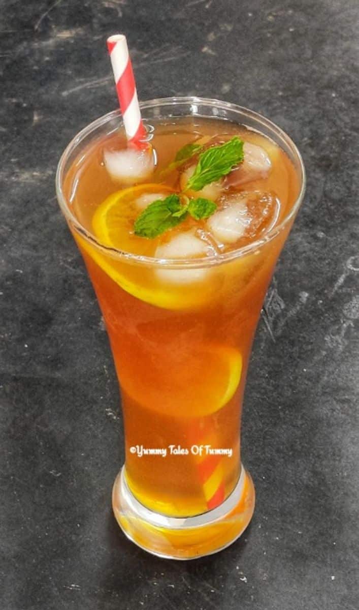 Easy Lemon Iced Tea Recipe | How to make Iced Tea Recipe - Yummy Tales Of Tummy