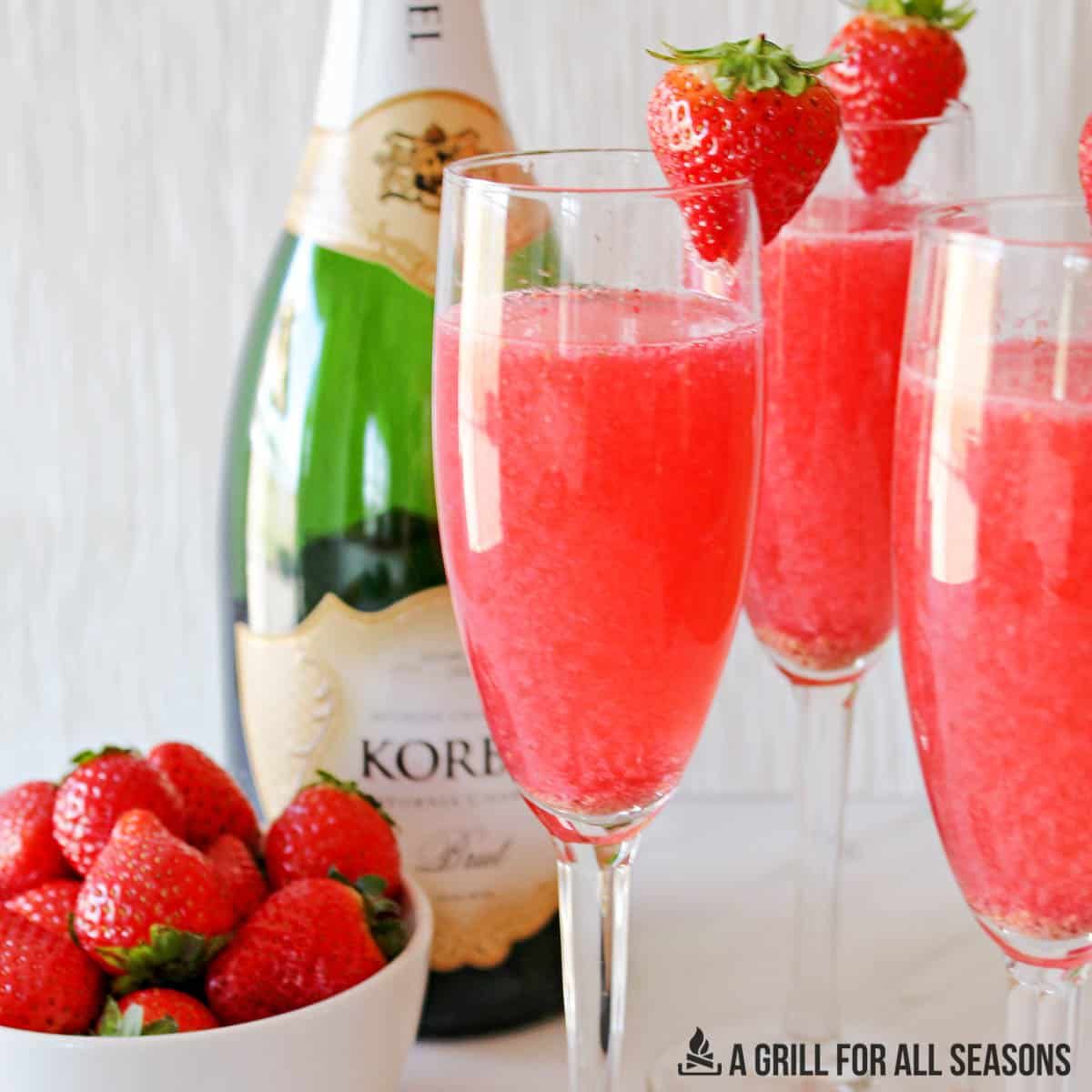 Strawberry Mimosa Recipe (Easy Pink Cocktail)