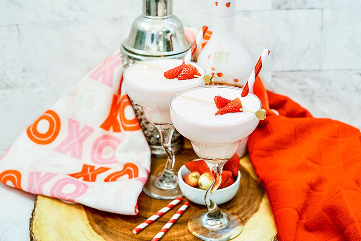 Strawberries and Cream Colada - Just 2 Ingredients!
