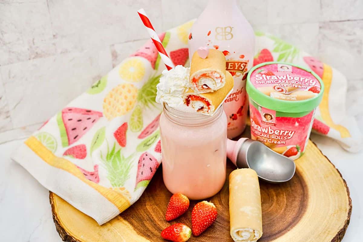 Boozy Strawberry Milkshake