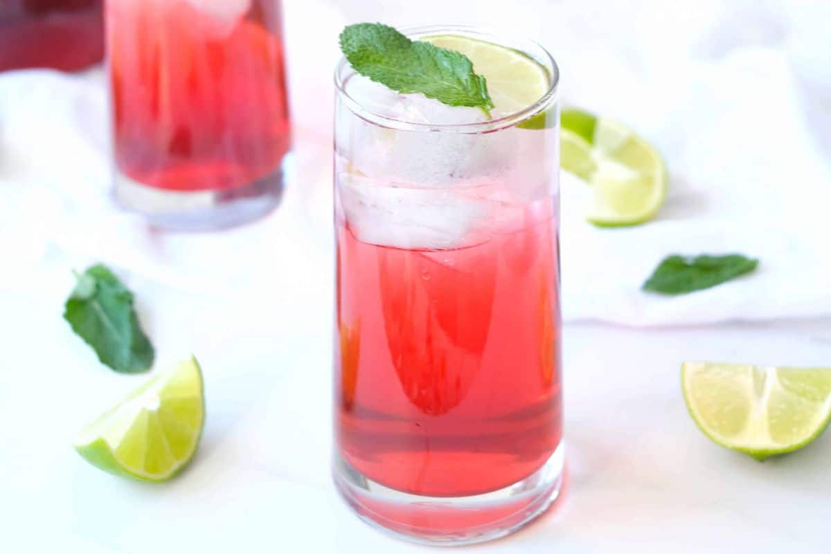Iced Cold Brew Hibiscus Tea - Fresco de Rosa de Jamaica