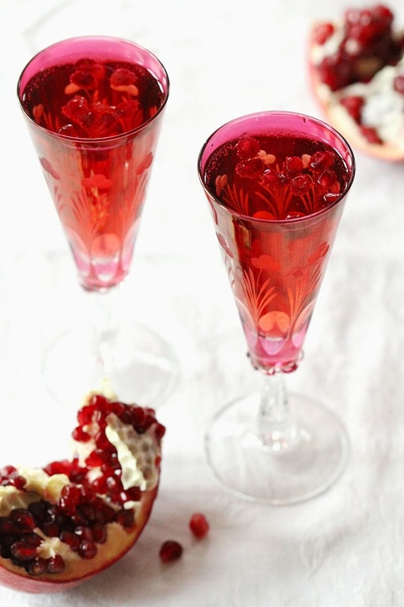 Pomegranate Kir Royale | Girl Versus Dough