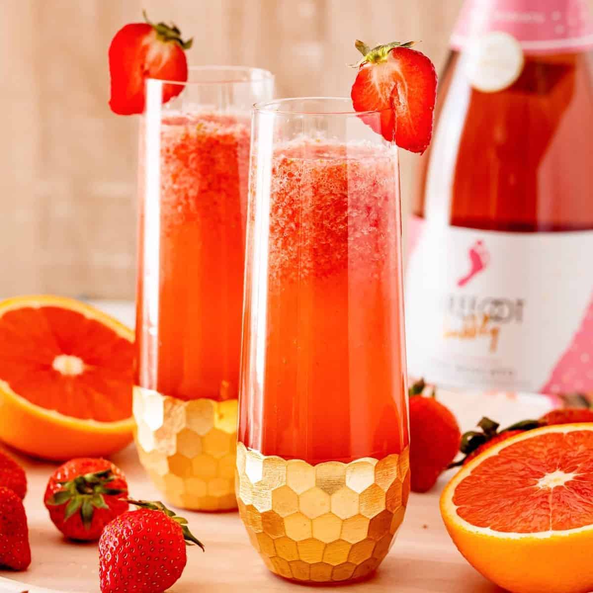 Strawberry Mimosas