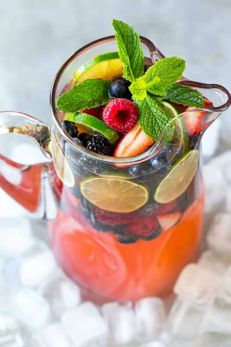 Champagne Punch with Berries