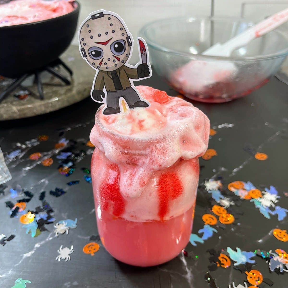 Halloween Rainbow Sherbet Punch Recipe - Box Mix Recipes