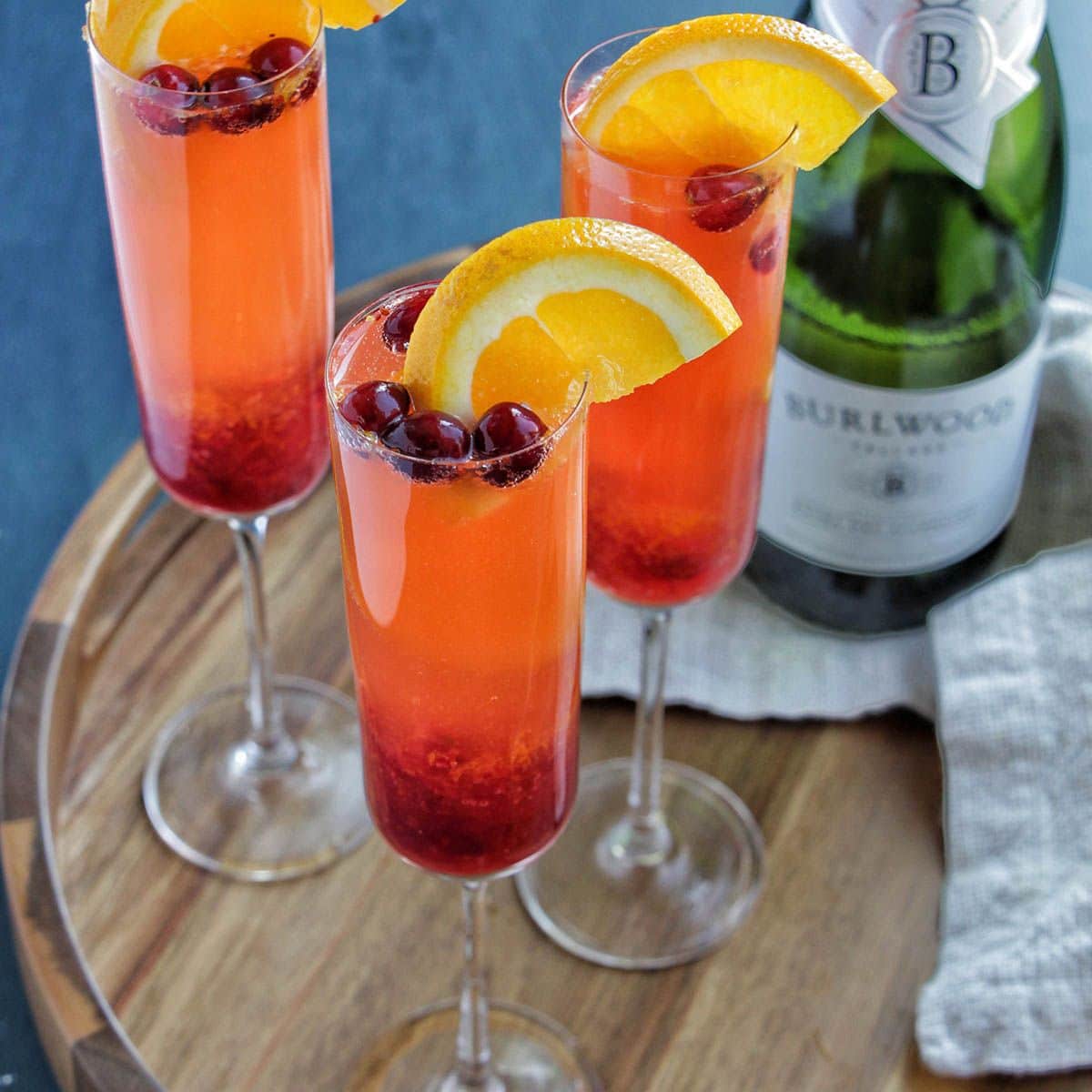 Sparkling Cranberry Champagne and Tequila Cocktail - Homebody Eats