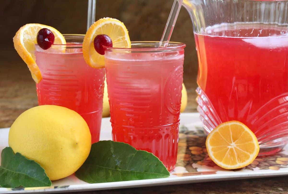 Homemade Cranberry Lemonade
