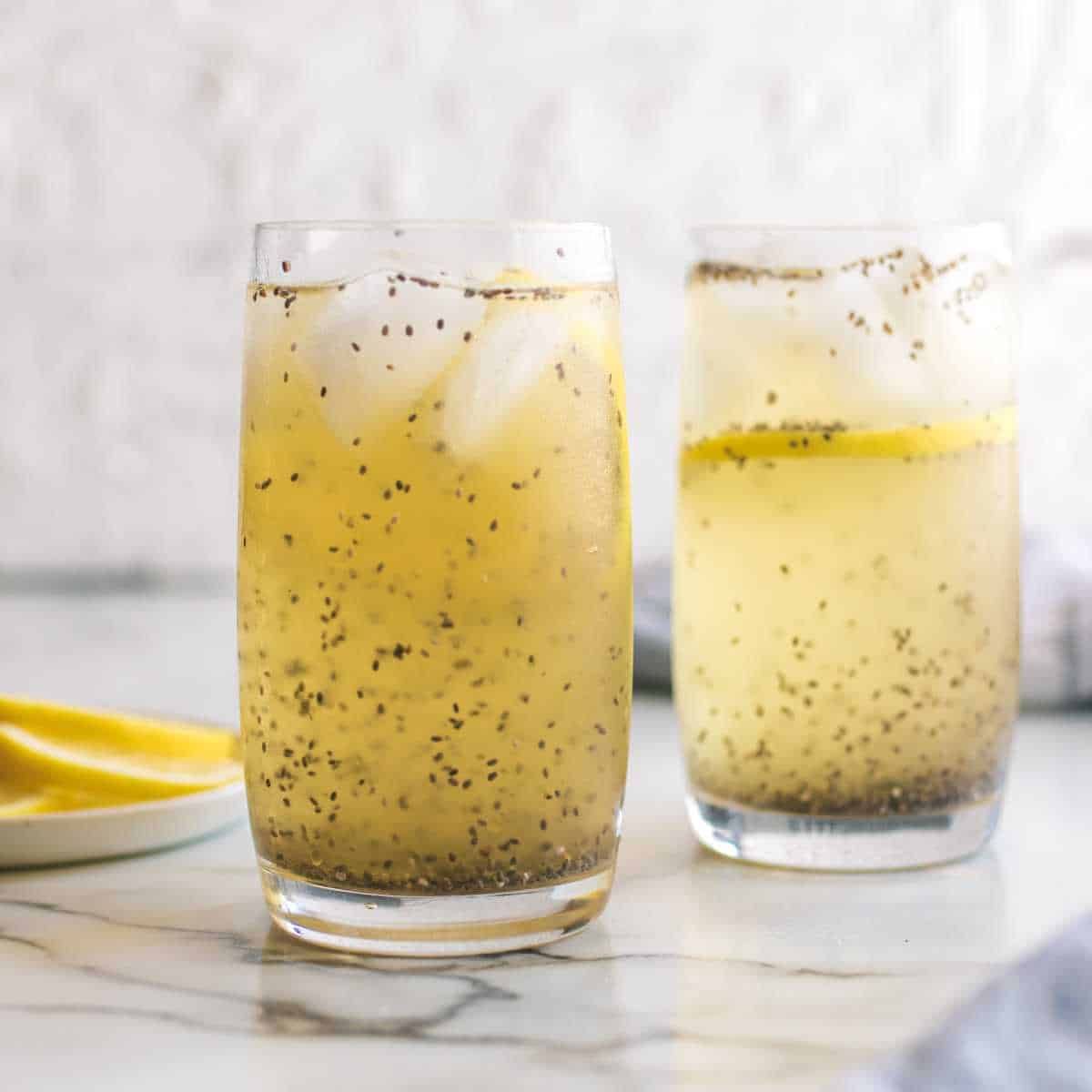 Refreshing Chia Seed Lemonade (Sweetened with Maple Syrup)