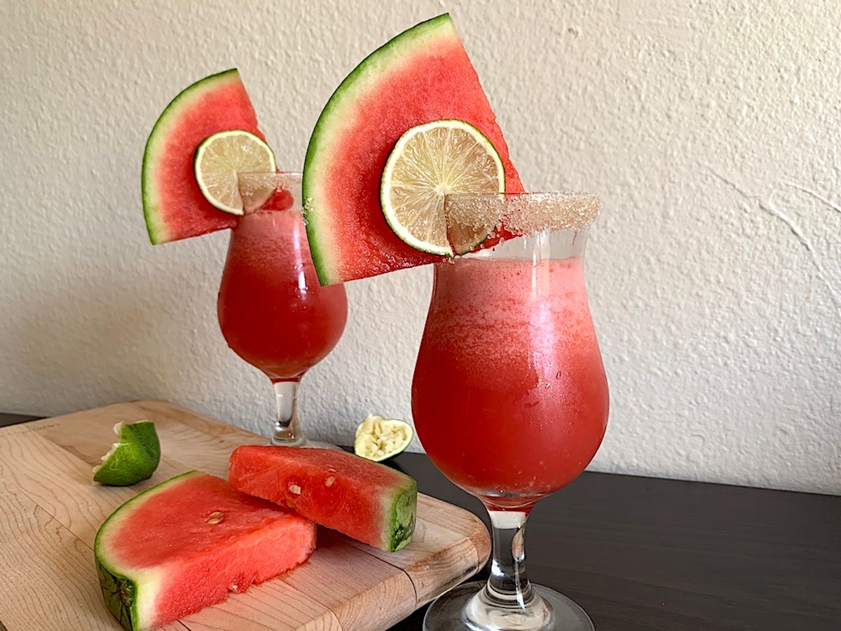 Easy Watermelon Margaritas Recipe - Honey + Lime