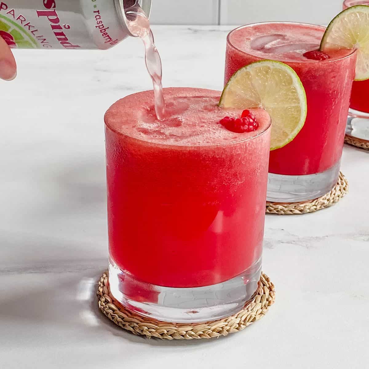 Raspberry Lime Rickey Cocktail