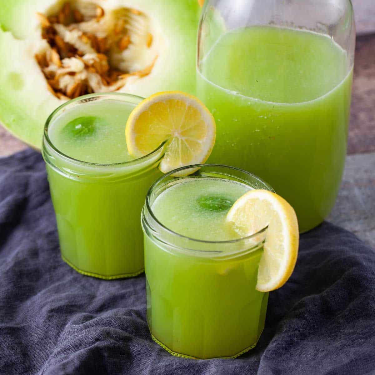 Lemonade with Honeydew and Basil