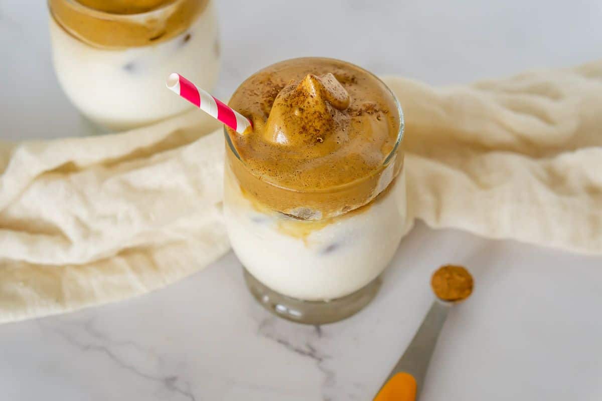 Pumpkin Spice Whipped Coffee - Spiced Dalgona Coffee