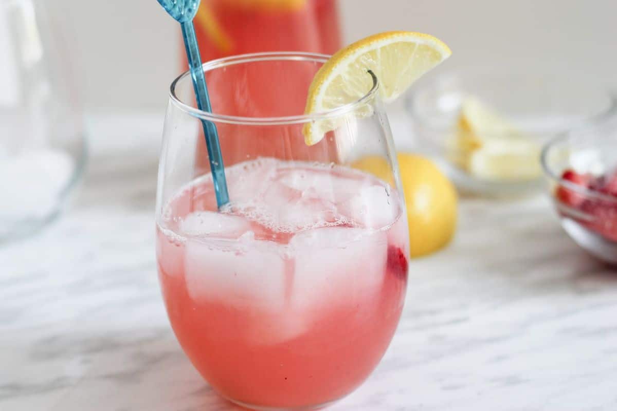 Delicious Homemade Rhubarb Lemonade Recipe - The Olive Blogger