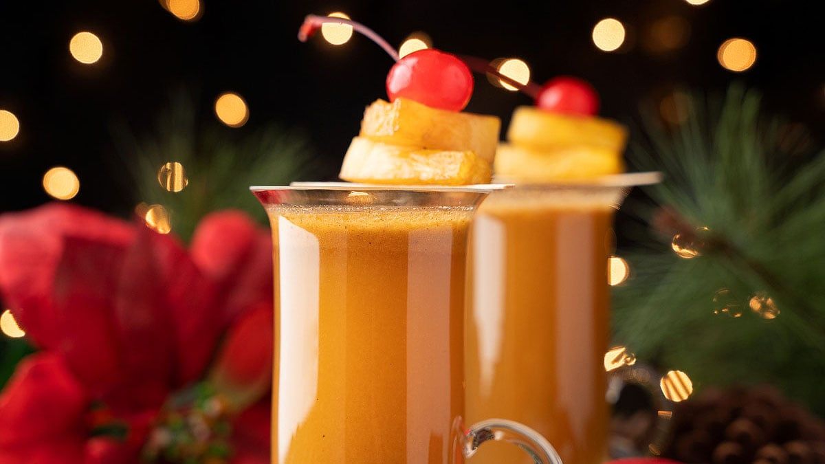 Spiced Pineapple Hot Buttered Rum Toddy