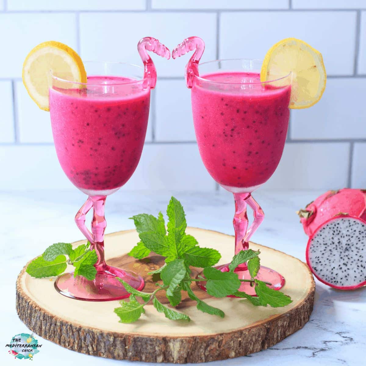 The Most Delicious Dragon Fruit Smoothie | The Mediterranean Chick