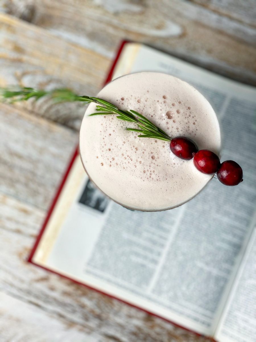 Cranberry Boston Sour Bourbon Cocktail