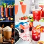 photo collage of easy drink ideas for brunch