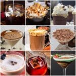 photo collage of chocolate after-dinner drinks