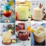 photo collage of disney drink recipes