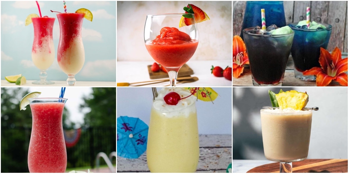 photo collage of kids frozen mocktails