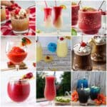 photo collage of frozen mocktails