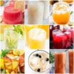photo collage of cold tea recipes